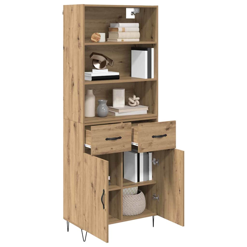 Høyskap 2 pcs Artisan Eik 69,5 x 34 x 180 cm Konstruert tre