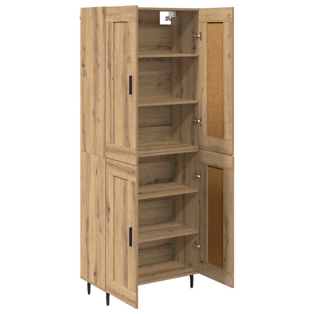 Høyskap 2 pcs Artisan Eik Konstruert tre