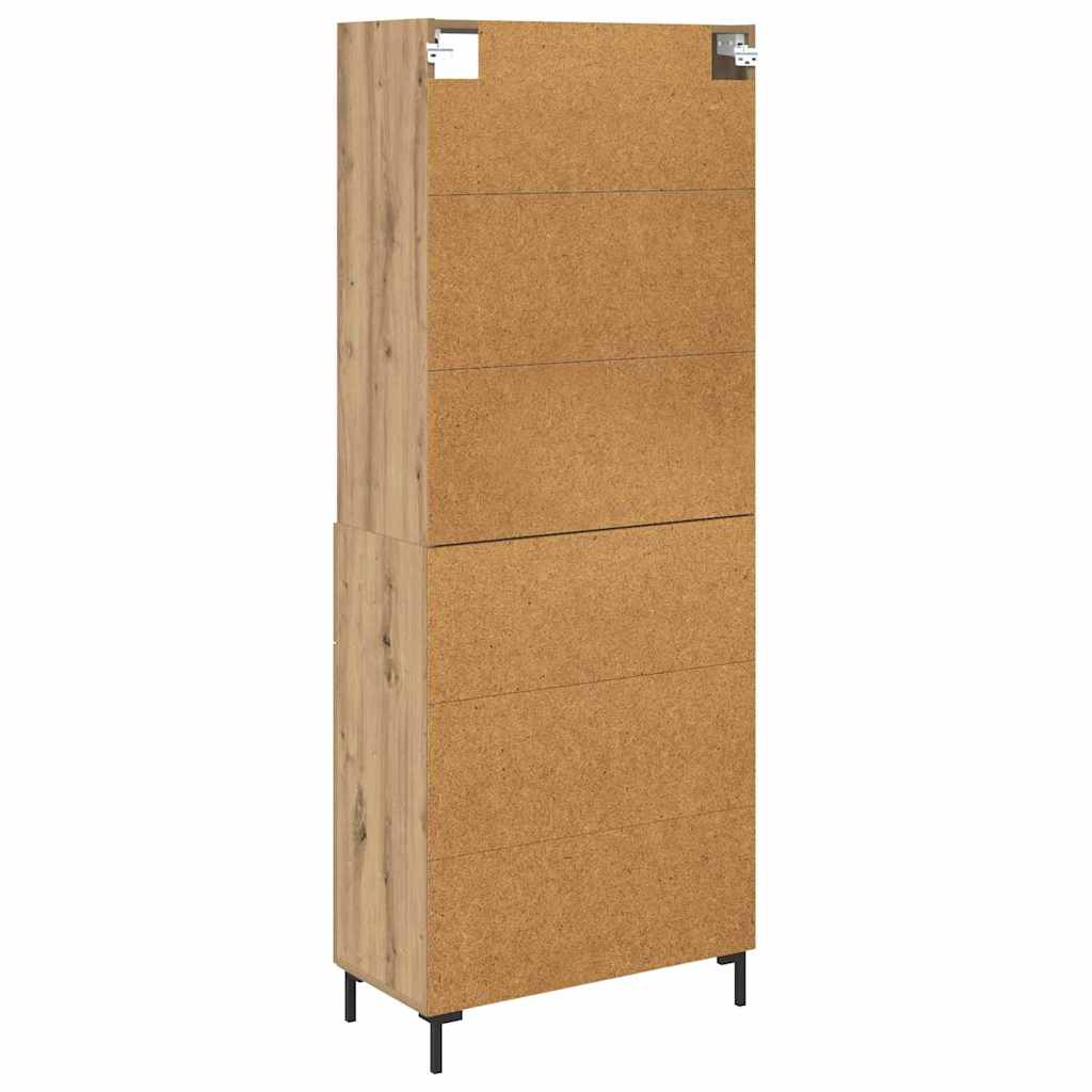 Høyskap med skuff Artisan Eik 69,5 x 34 x 180 cm Konstruert tre