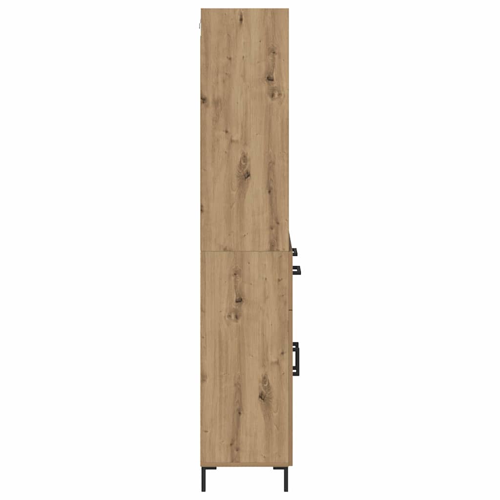 Høyskap med skuff Artisan Eik 69,5 x 34 x 180 cm Konstruert tre