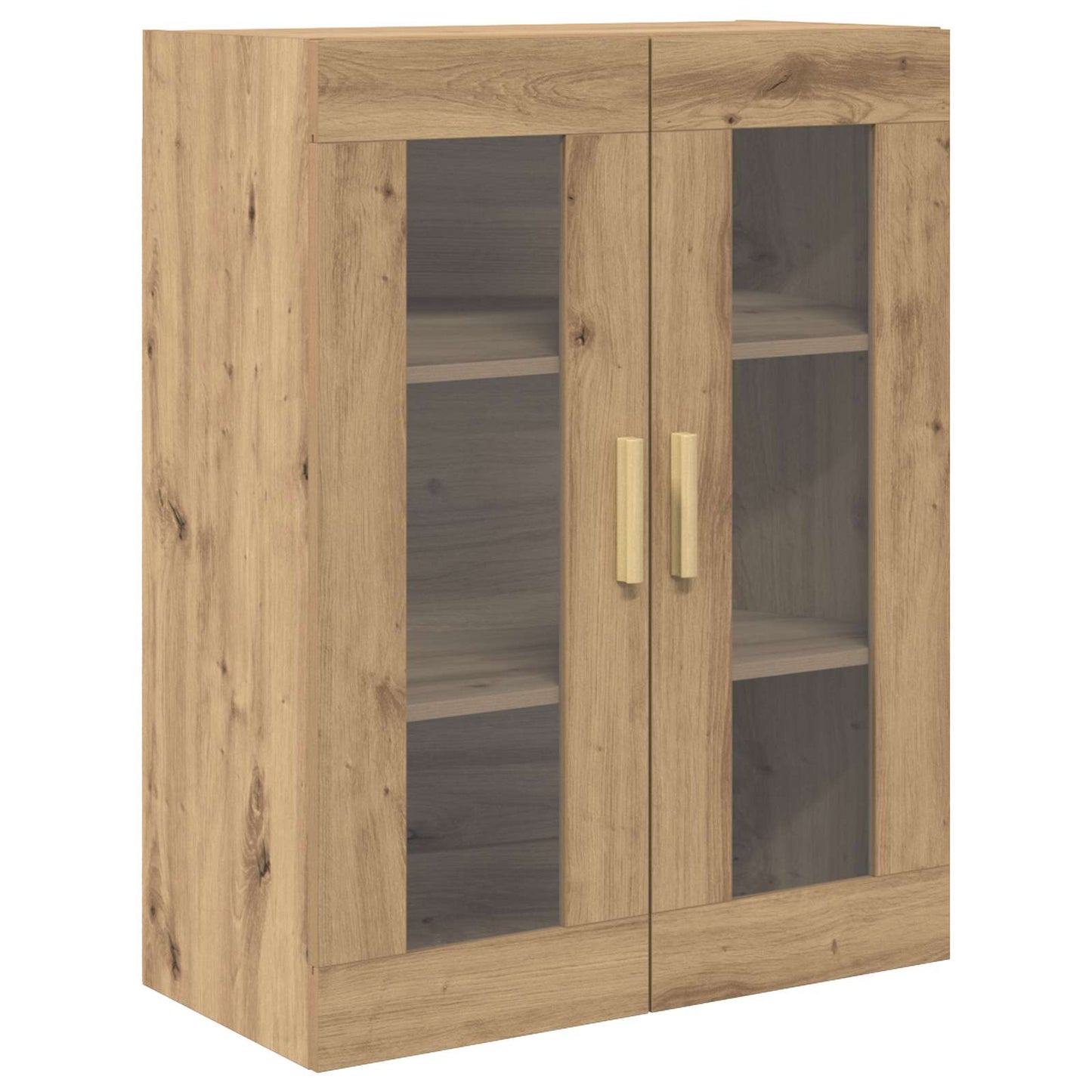 Høyskap Artisan Eik 69,5 x 34 x 180 cm Sponplater og glass