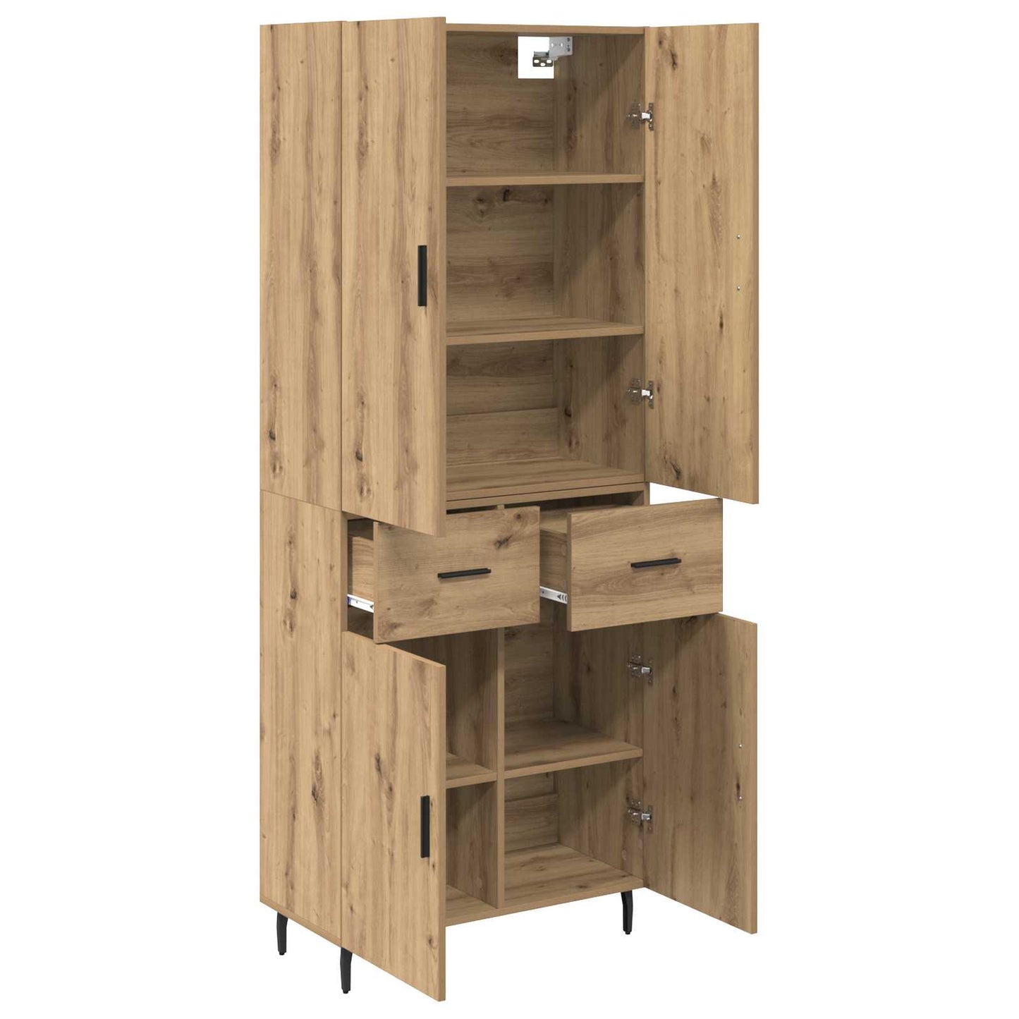 Høyskap 2 pcs Artisan Eik 69,5 x 34 x 180 cm Konstruert tre