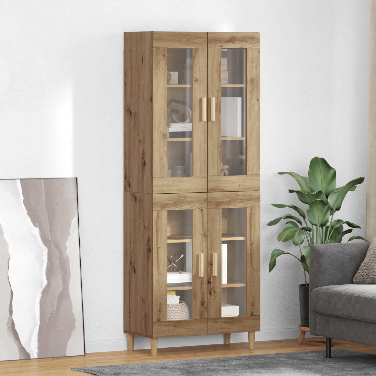 Høyskap Artisan Eik 69,5 x 34 x 180 cm Konstruert tre