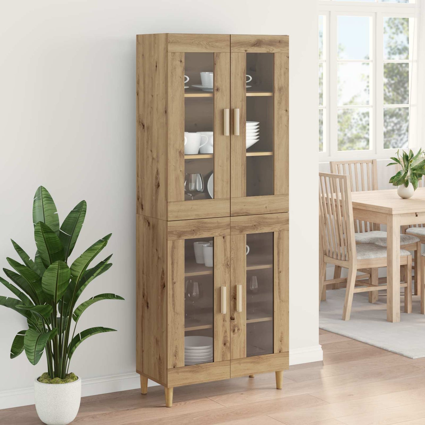 Høyskap Artisan Eik 69,5 x 34 x 180 cm Konstruert tre