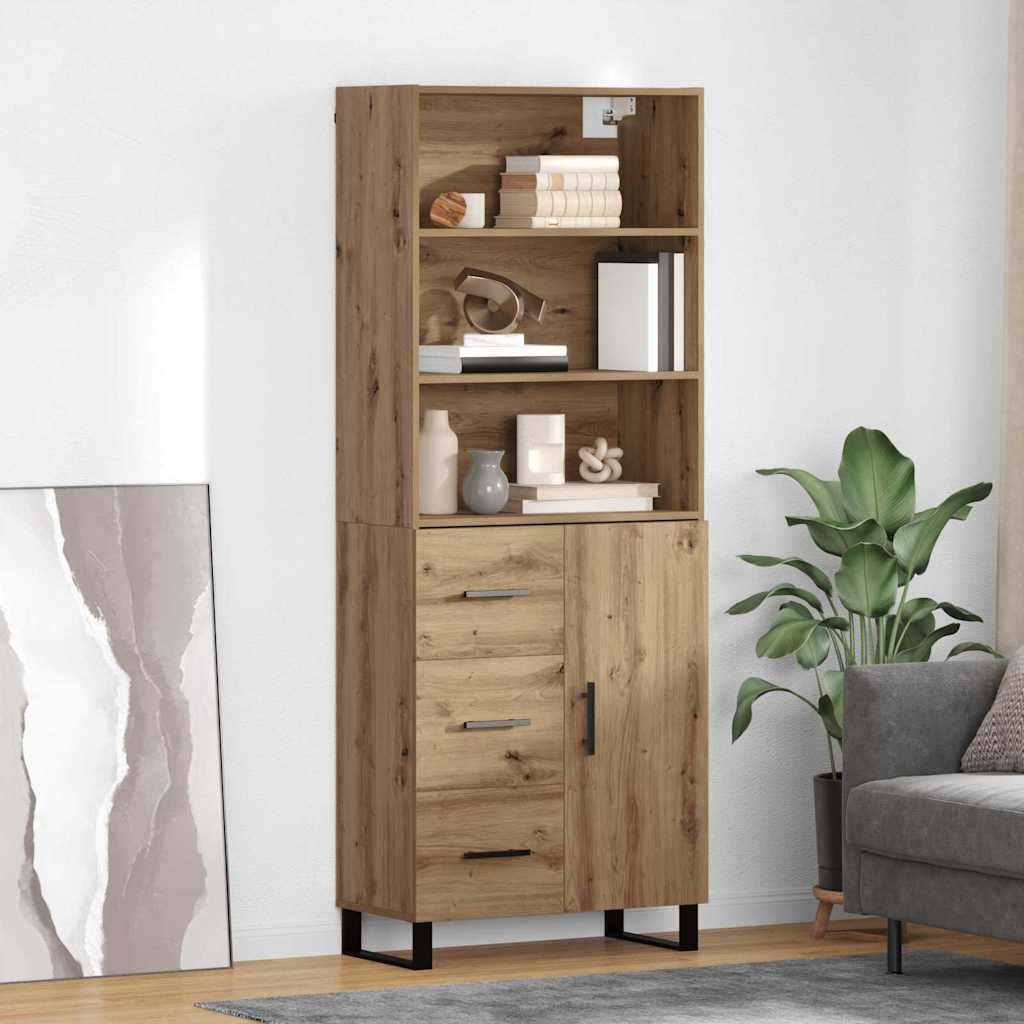 Høyskap 2 pcs Artisan Eik 69,5 x 34 x 180 cm Konstruert tre