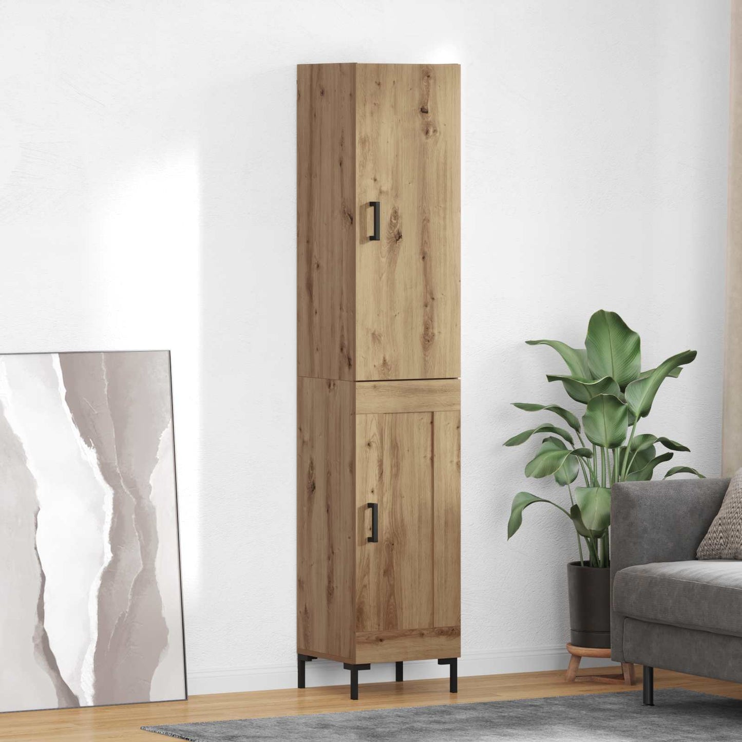 Høyskap Artisan Eik 69,5 x 34 x 180 cm Konstruert tre