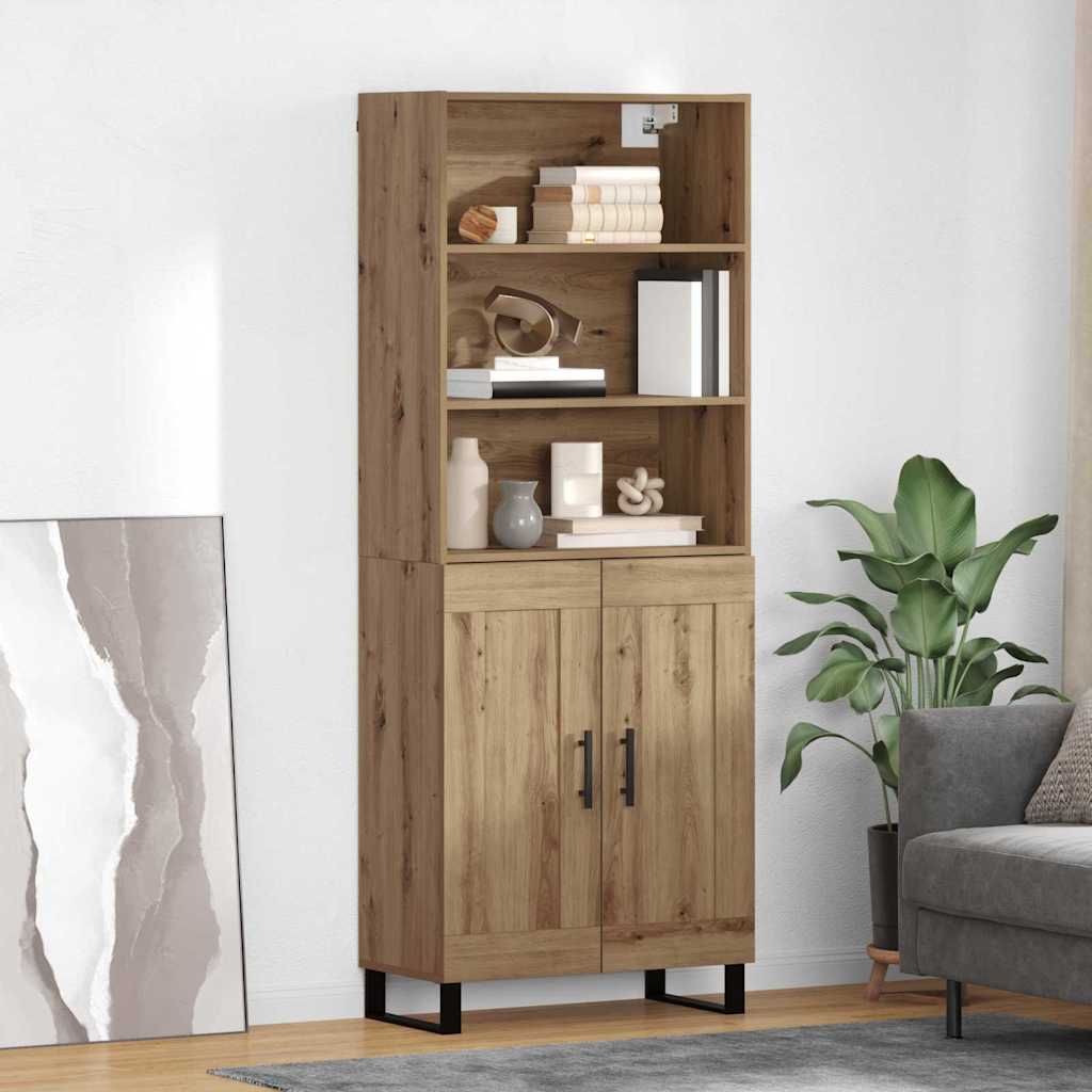 Høyskap 2 pcs Artisan Eik Konstruert tre