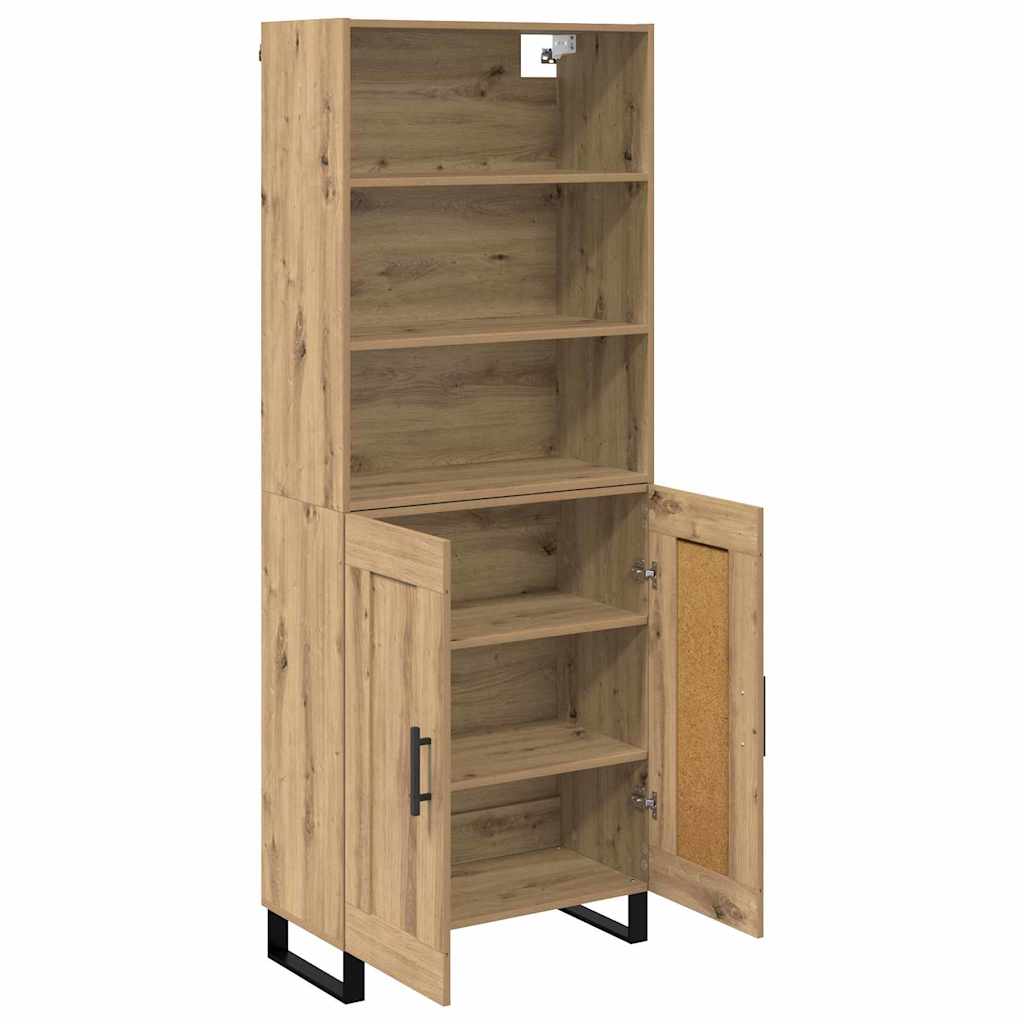 Høyskap 2 pcs Artisan Eik Konstruert tre