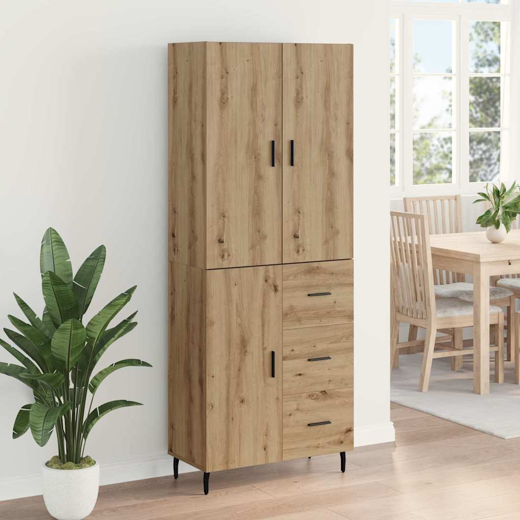 Høyskap 2 pcs Artisan Eik 69,5 x 34 x 180 cm Konstruert tre