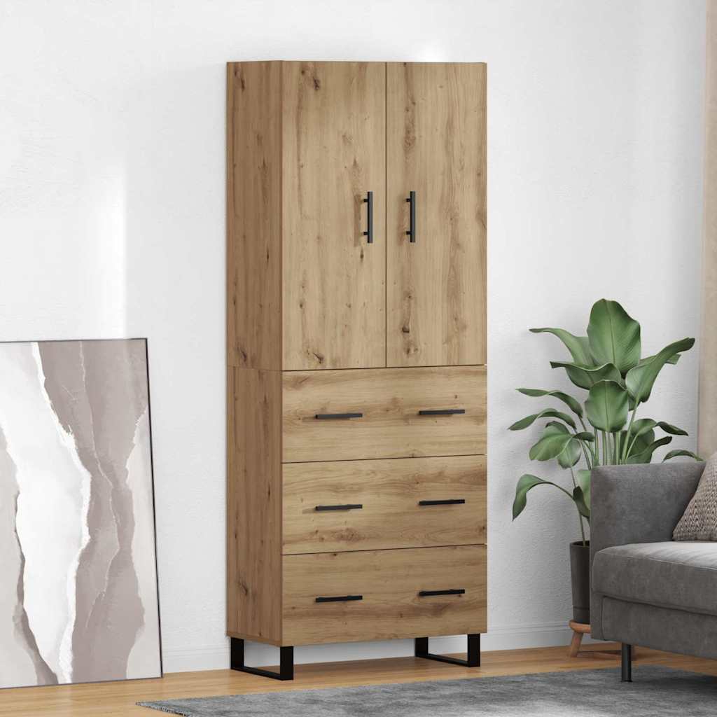 Høyskap med skuff 2 pcs Artisan Eik 69,5 x 34 x 180 cm