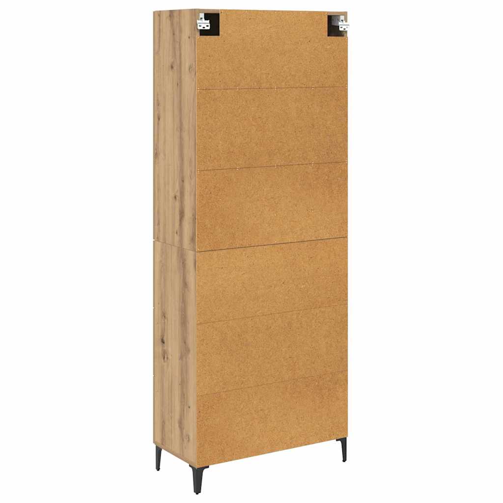 Høyskap med skuff Artisan Eik 69,5 x 34 x 180 cm Konstruert tre