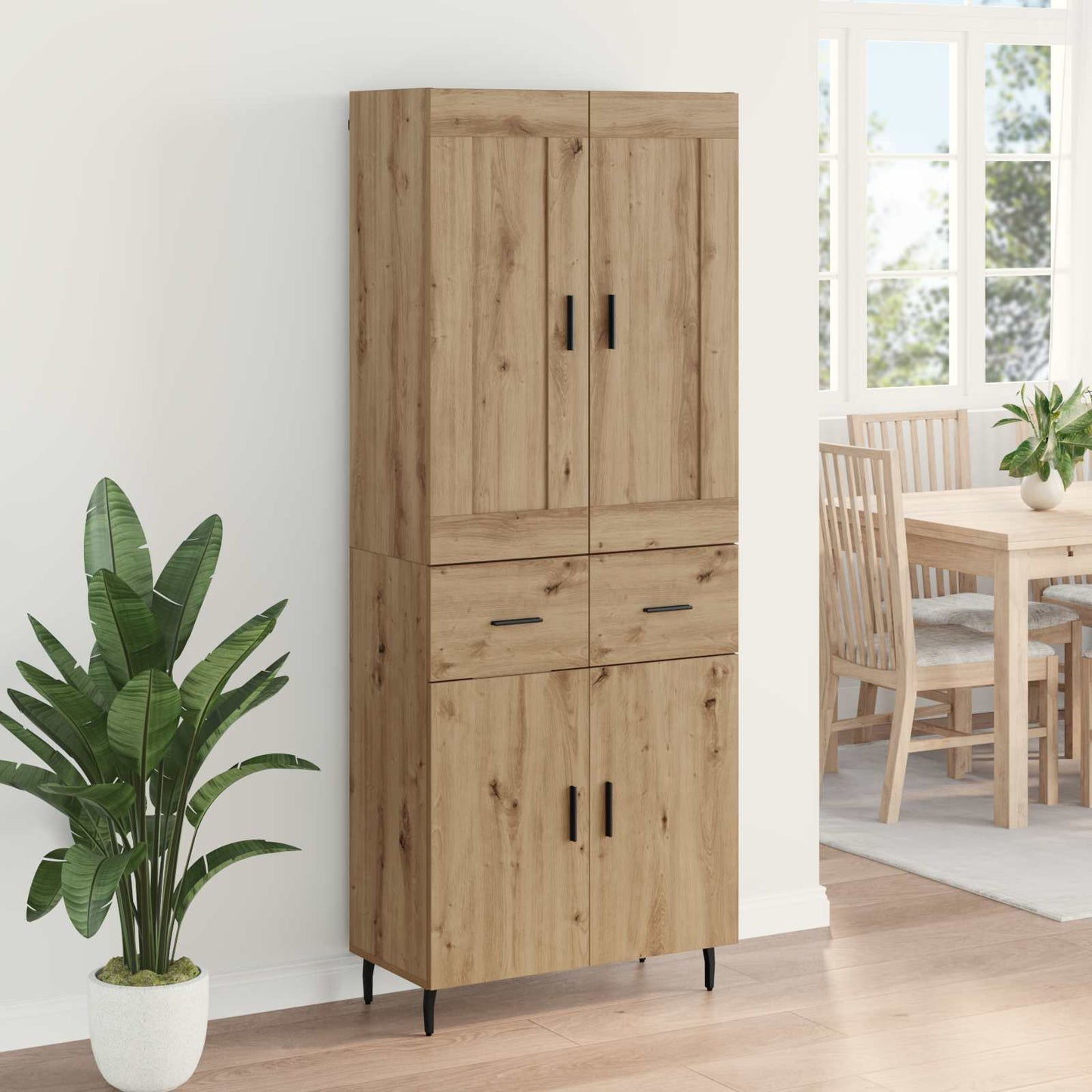 Høyskap 2 pcs Artisan Eik 69,5 x 34 x 180 cm Konstruert tre