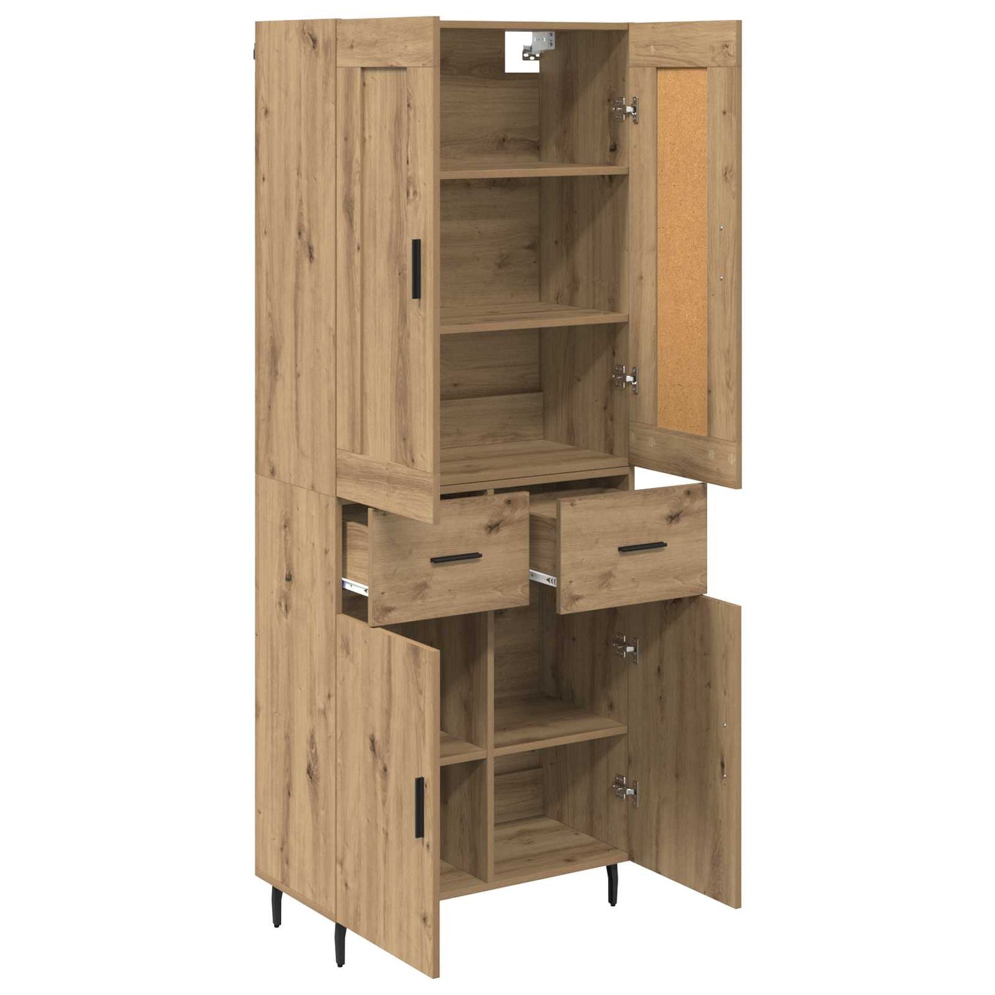 Høyskap 2 pcs Artisan Eik 69,5 x 34 x 180 cm Konstruert tre