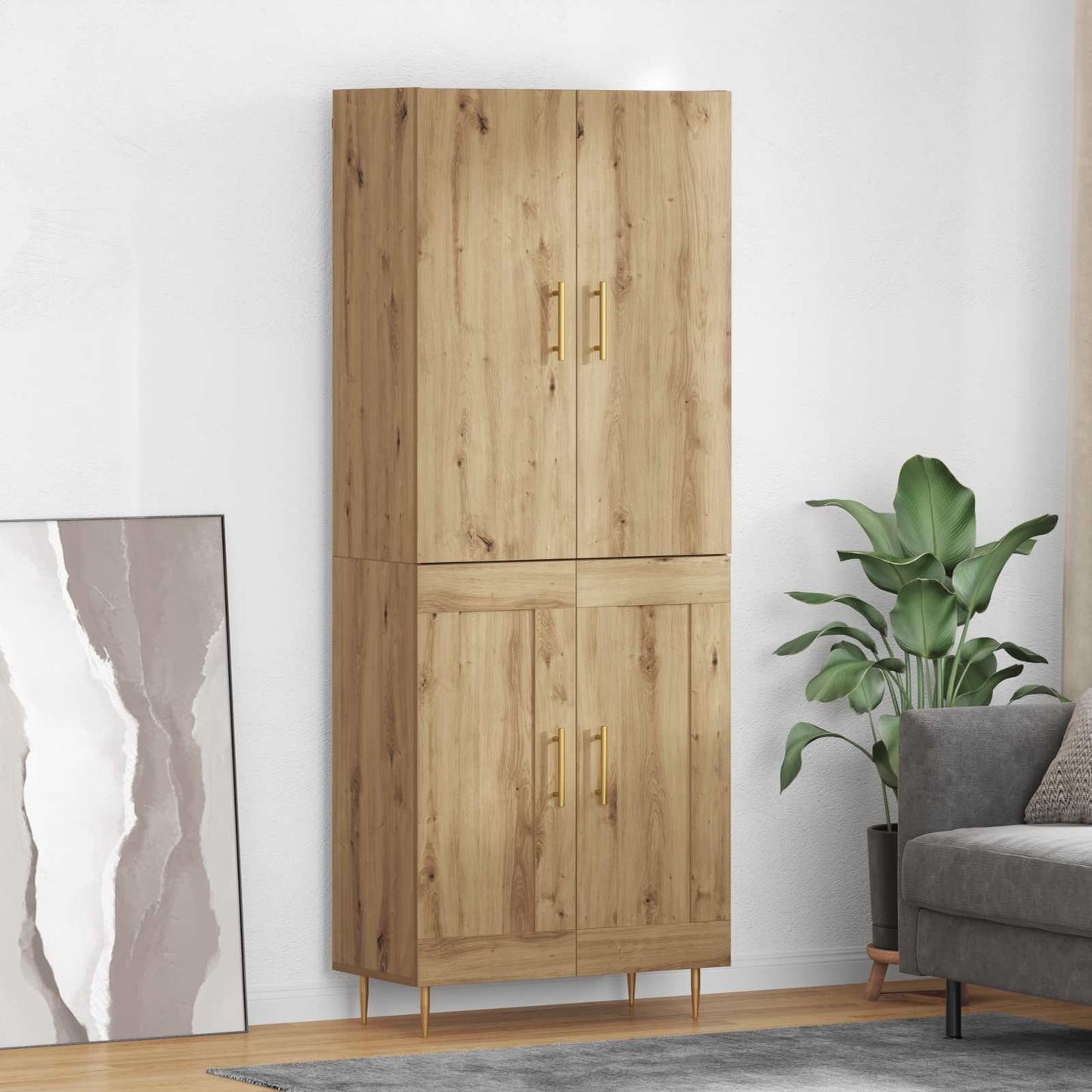 Høyskap Artisan Eik 69,5 x 34 x 180 cm Konstruert tre