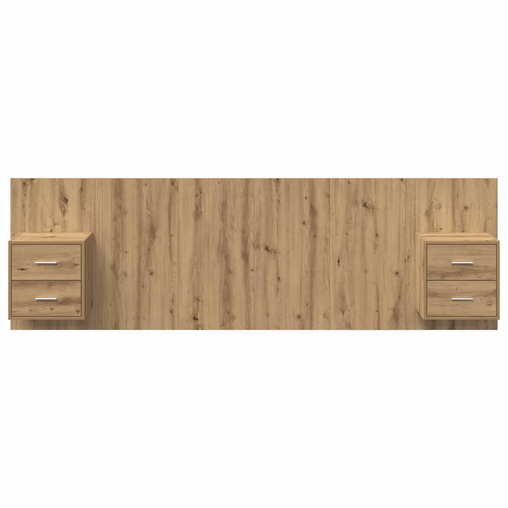 Hodegjerde Med Skap 3 pcs Artisan Eik Konstruert tre