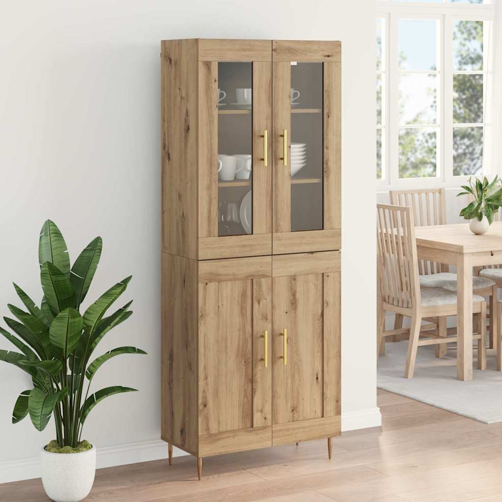 Høyskap 2 pcs Artisan Eik 69,5 x 34 x 180 cm Konstruert tre