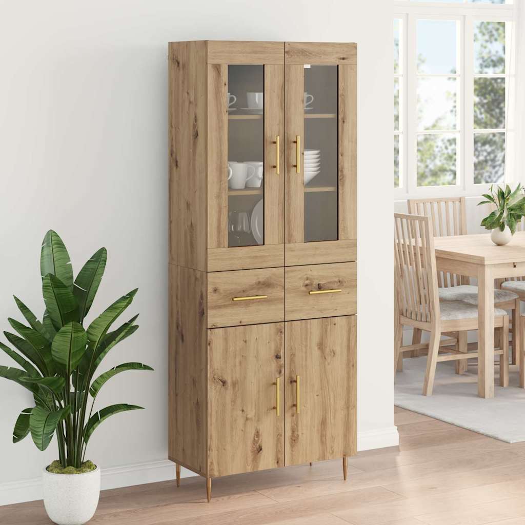 Høyskap 2 pcs Artisan Eik 69,5 x 34 x 180 cm Konstruert tre