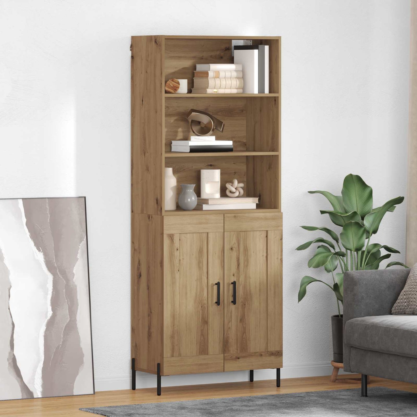 Høyskap Artisan Eik 69,5 x 32,5 x 180 cm Konstruert tre