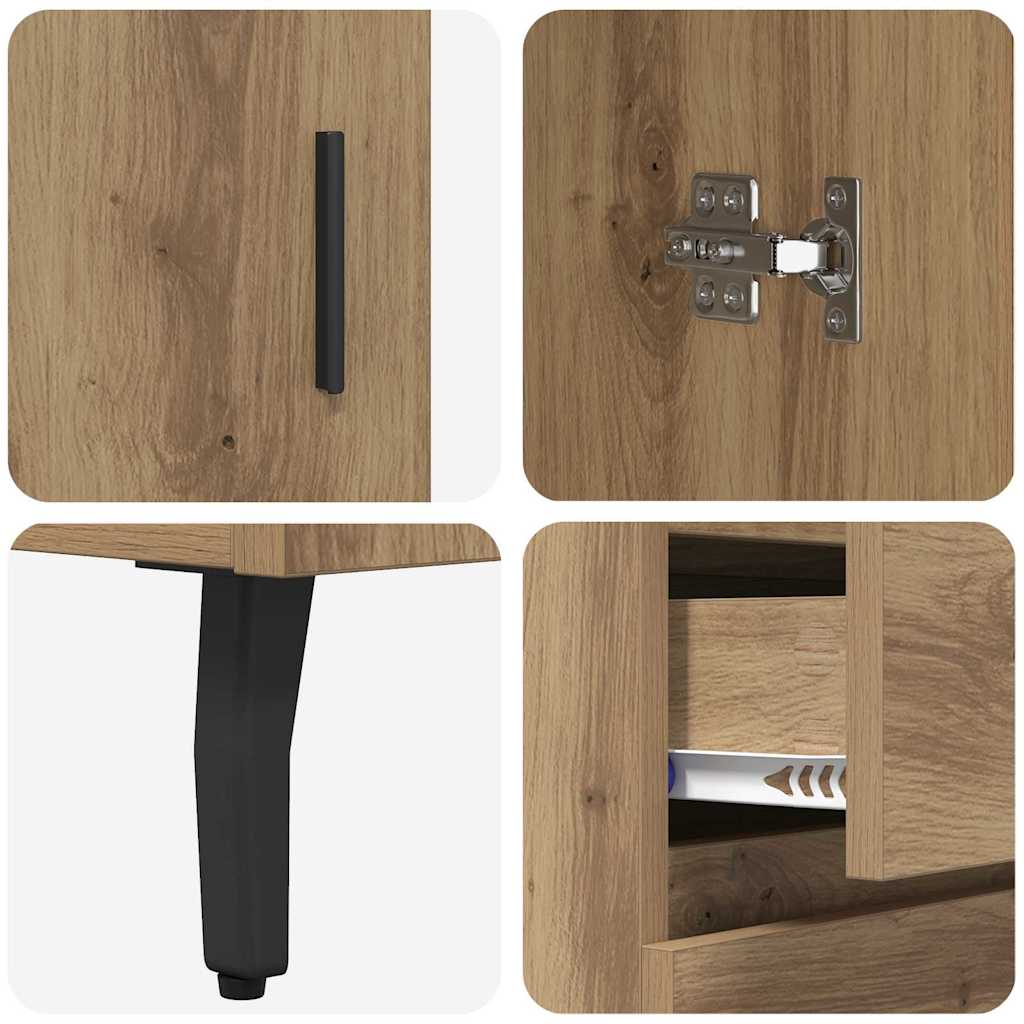 Høyskap 2 pcs Artisan Eik 69,5 x 34 x 180 cm Konstruert tre