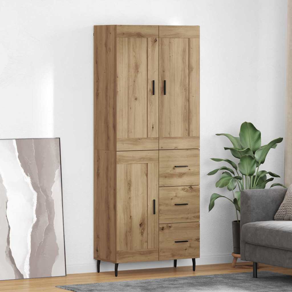 Høyskap 2 pcs Artisan Eik 69,5 x 34 x 180 cm Konstruert tre