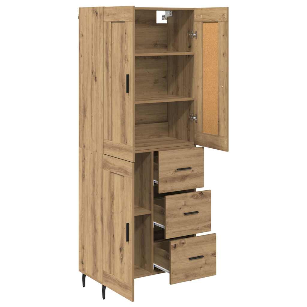 Høyskap 2 pcs Artisan Eik 69,5 x 34 x 180 cm Konstruert tre