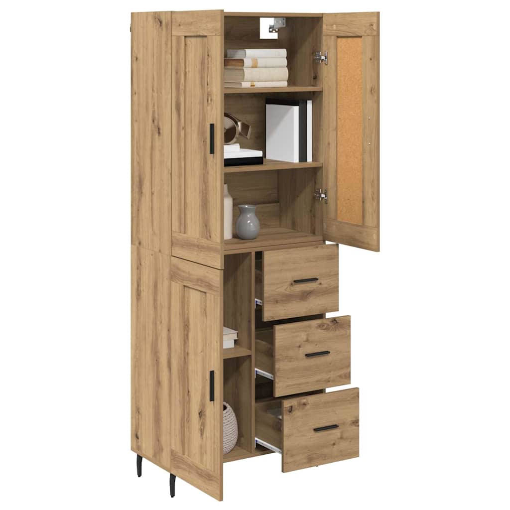 Høyskap 2 pcs Artisan Eik 69,5 x 34 x 180 cm Konstruert tre