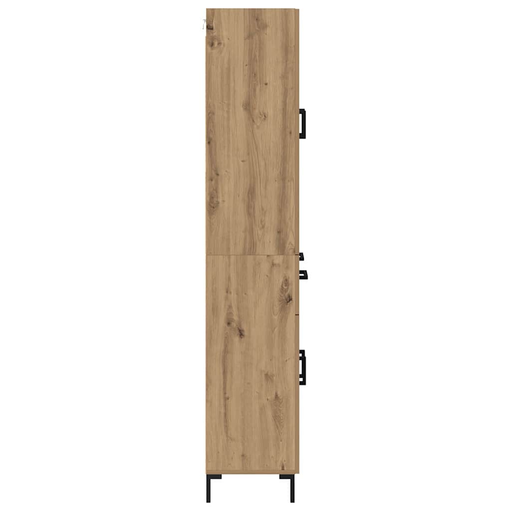 Høyskap med skuff Artisan Eik 69,5 x 34 x 180 cm Konstruert tre