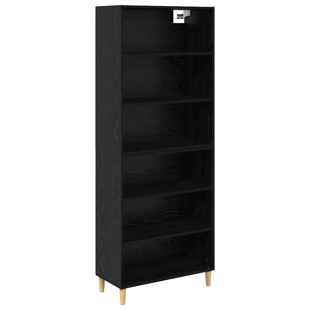 Høyskap Svart Eik 69,5 x 32,5 x 180 cm Konstruert tre