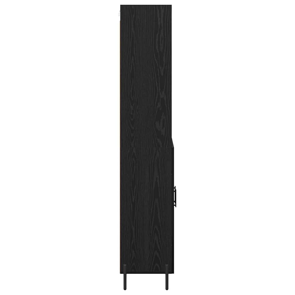 Høyskap Svart Eik 69,5 x 34 x 180 cm Konstruert tre
