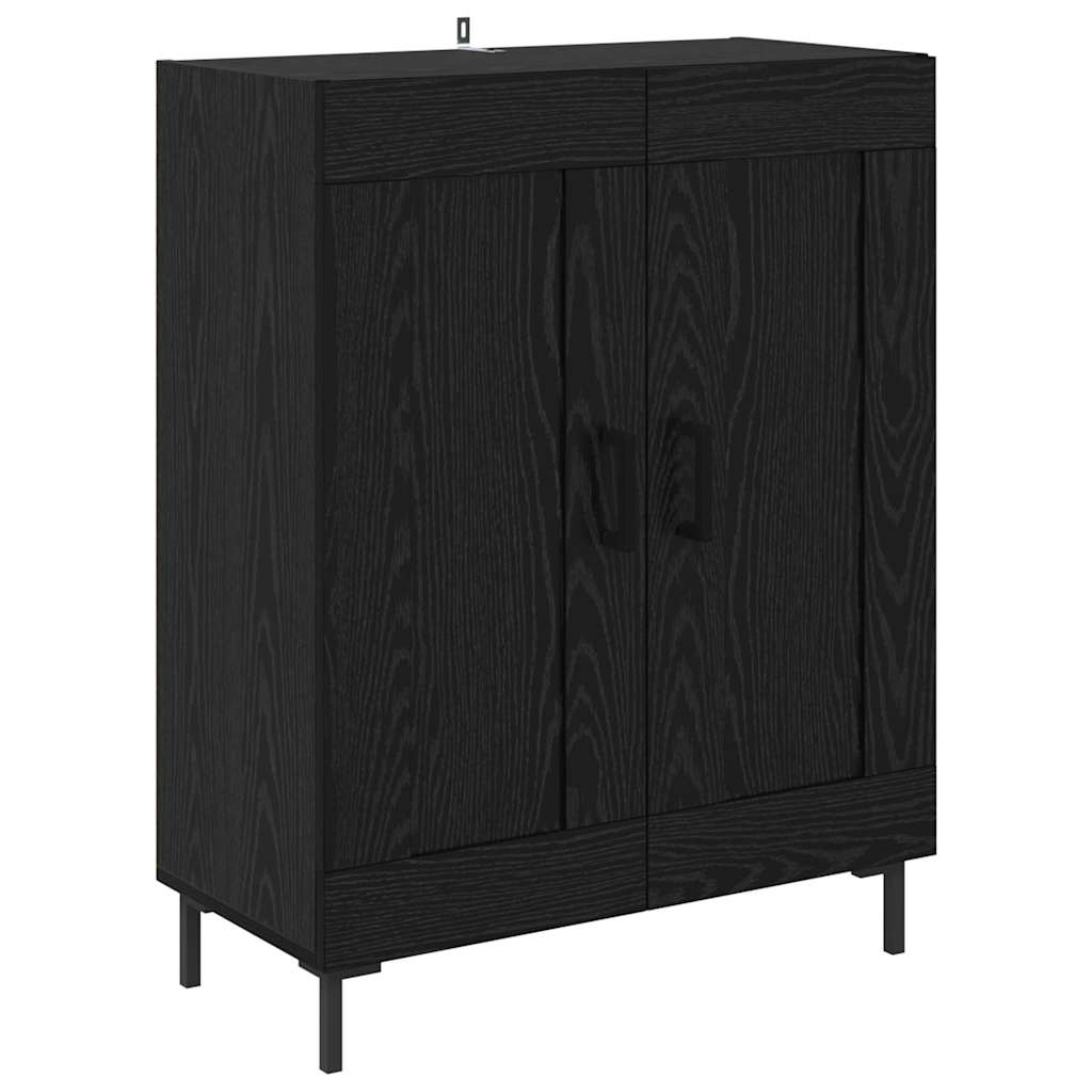 Høyskap Veggmontert Svart Eik 69,5 x 34 x 180 cm Konstruert tre