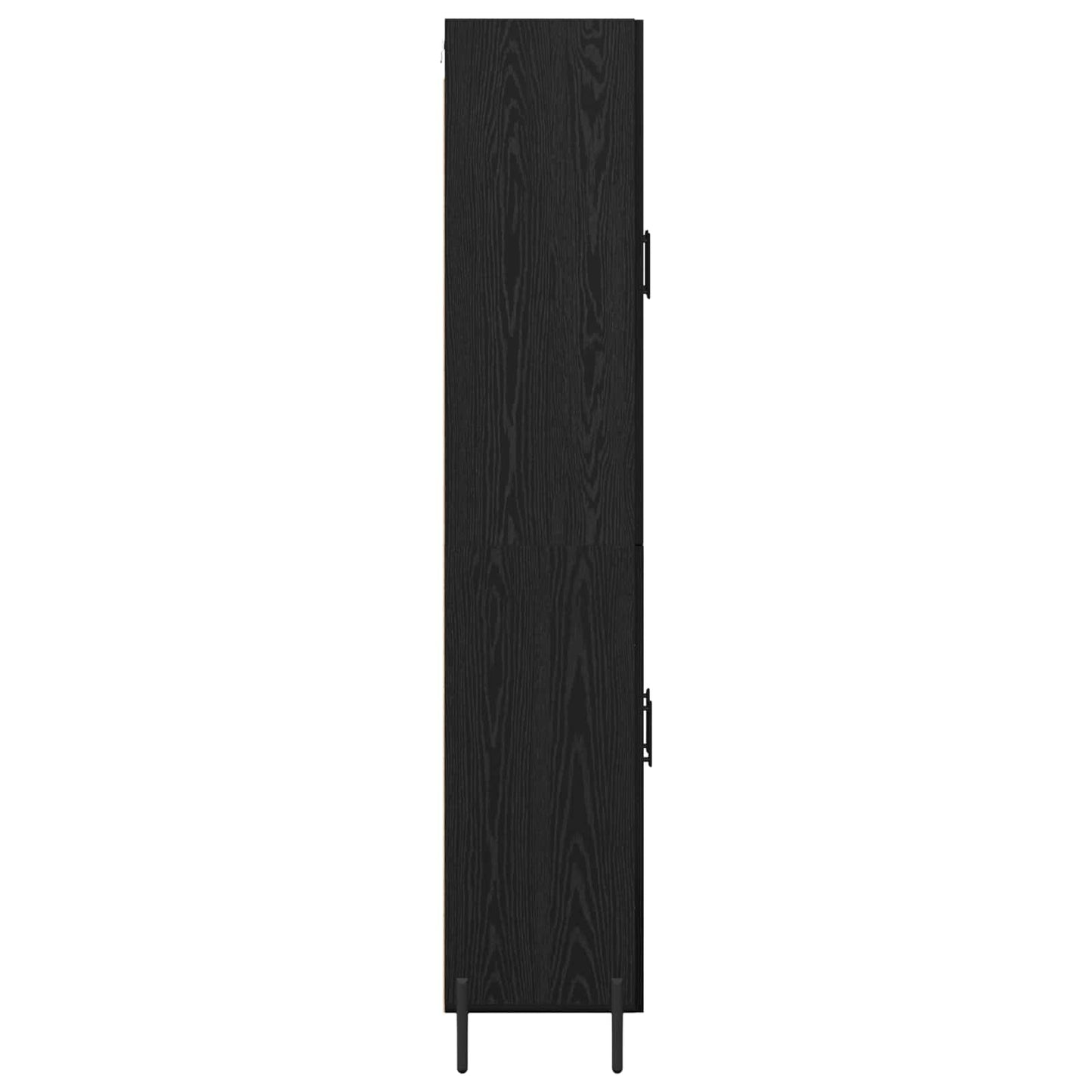 Høyskap Veggmontert Svart Eik 69,5 x 34 x 180 cm Konstruert tre