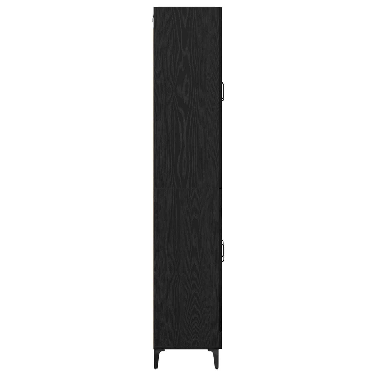 Høyskap Veggmontert Svart Eik 69,5 x 34 x 180 cm Konstruert tre