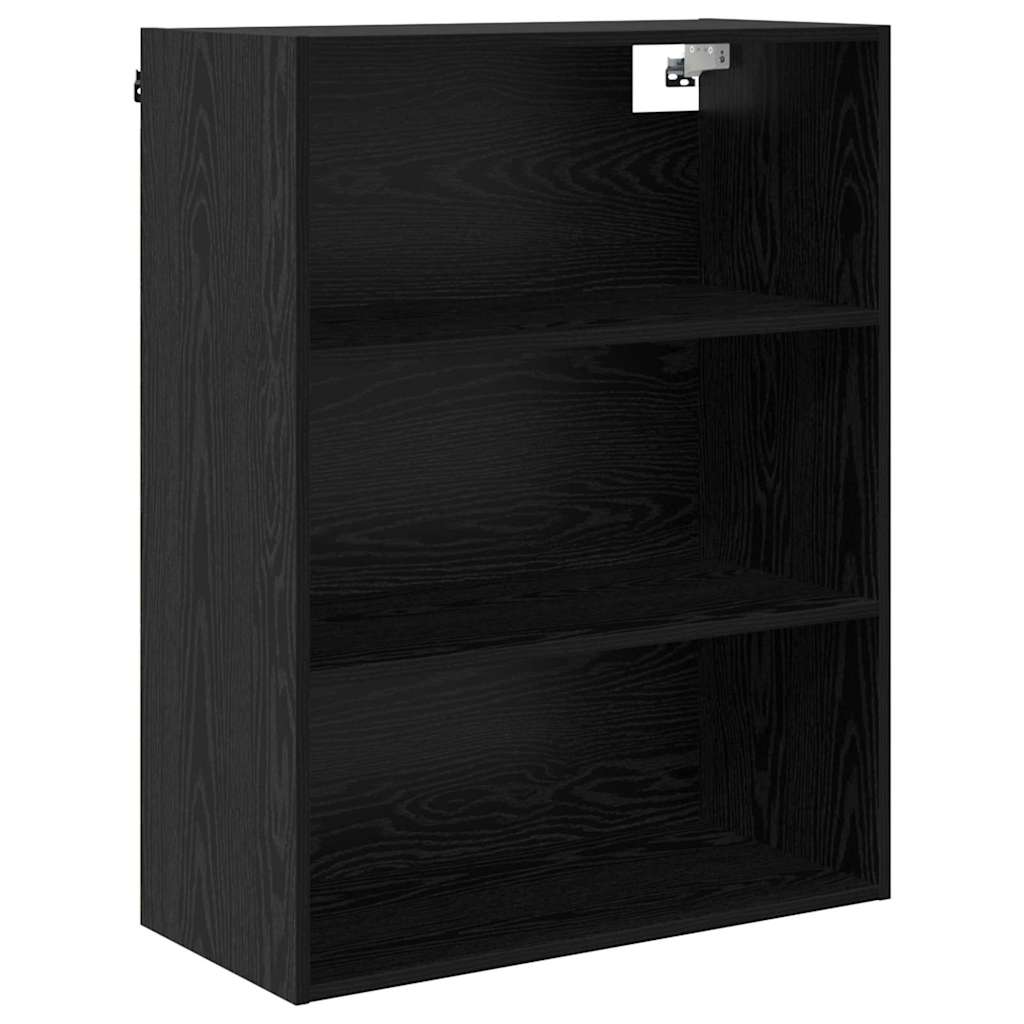 Høyskap med skuff Svart Eik 69,5 x 32,5 x 180 cm Konstruert tre