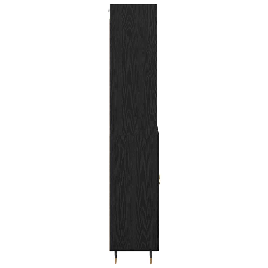 Høyskap Svart eik 69,5 x 34 x 180 cm Konstruert tre