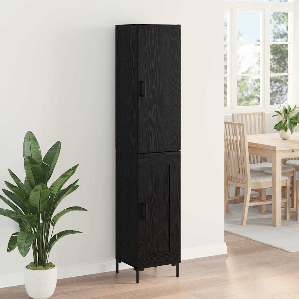 Høyskap Svart Eik 34,5 x 34 x 180 cm Konstruert tre