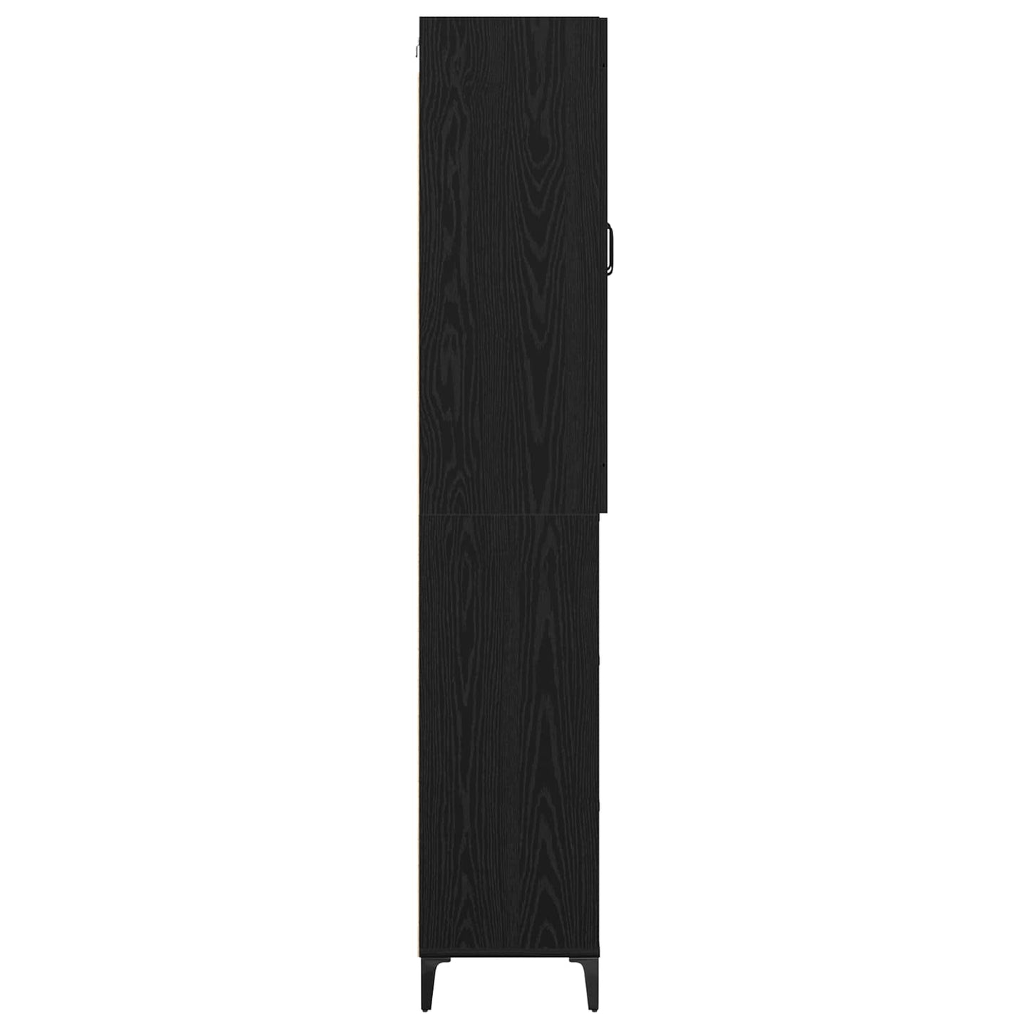 Høyskap Veggmontert Svart Eik 69,5 x 34 x 180 cm Konstruert tre