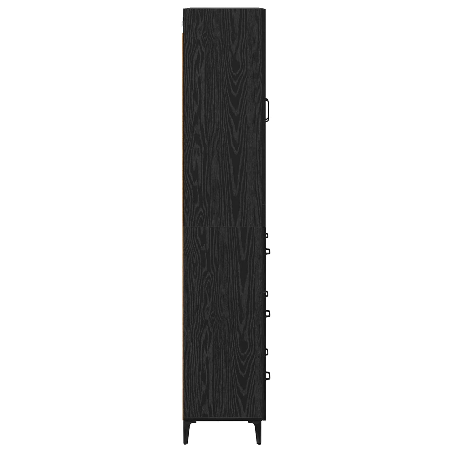 Høyskap Veggmontert Svart Eik 69,5 x 34 x 180 cm Konstruert tre