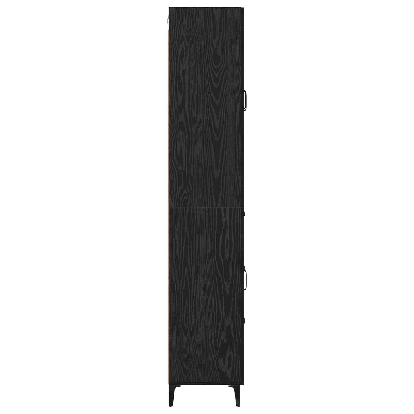 Høyskap Veggmontert Svart Eik 69,5 x 34 x 180 cm Konstruert tre