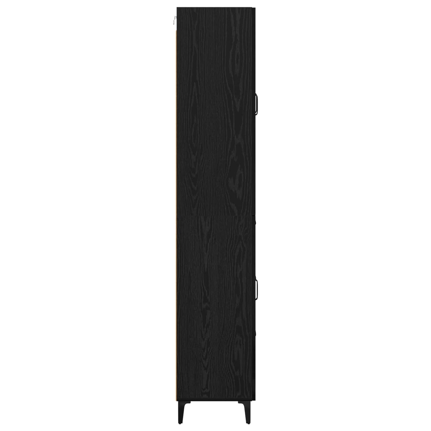 Høyskap Veggmontert Svart Eik 69,5 x 34 x 180 cm Konstruert tre