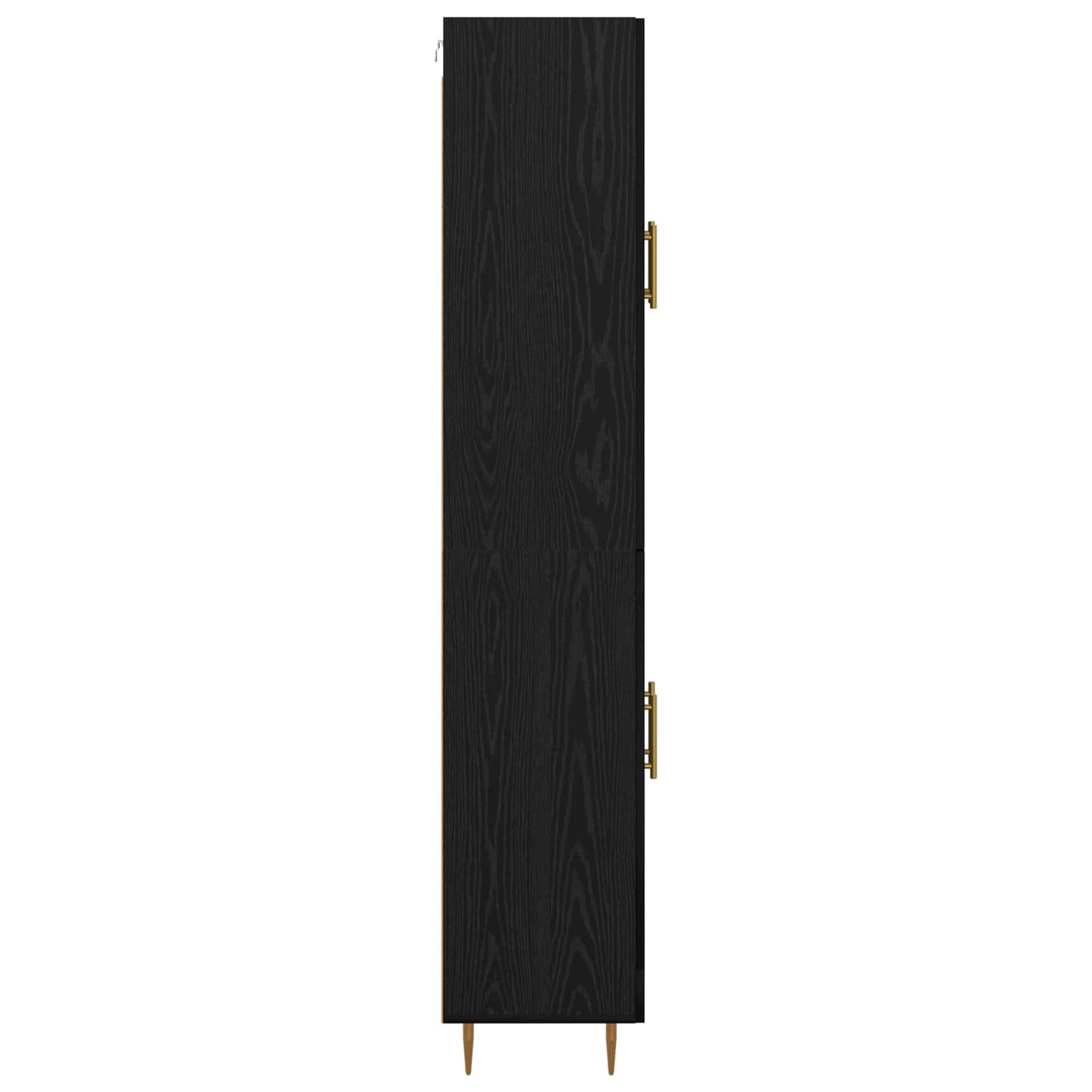 Høyskap Veggmontert Svart Eik 69,5 x 34 x 180 cm Konstruert tre