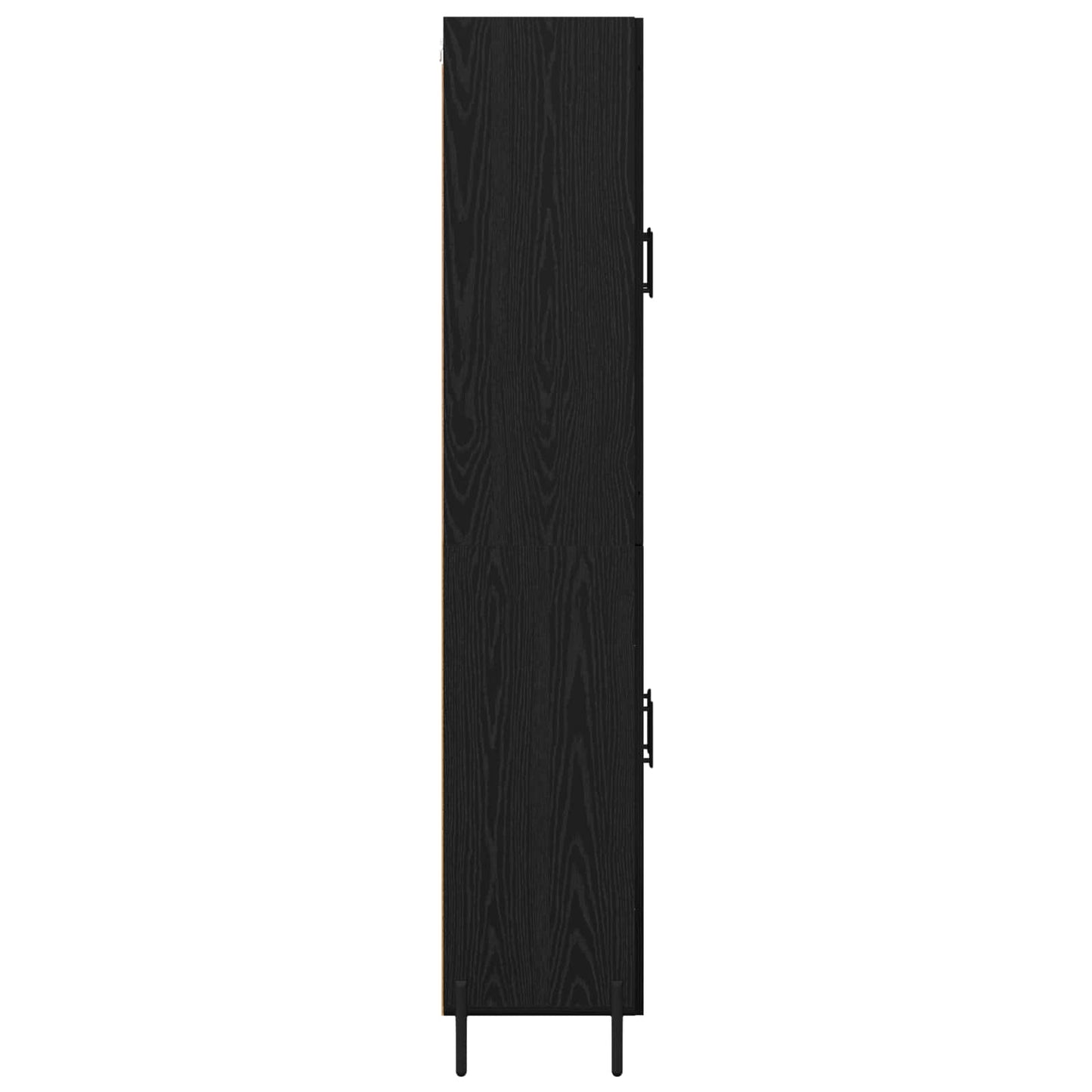 Høyskap Veggmontert Svart Eik 69,5 x 34 x 180 cm Konstruert tre