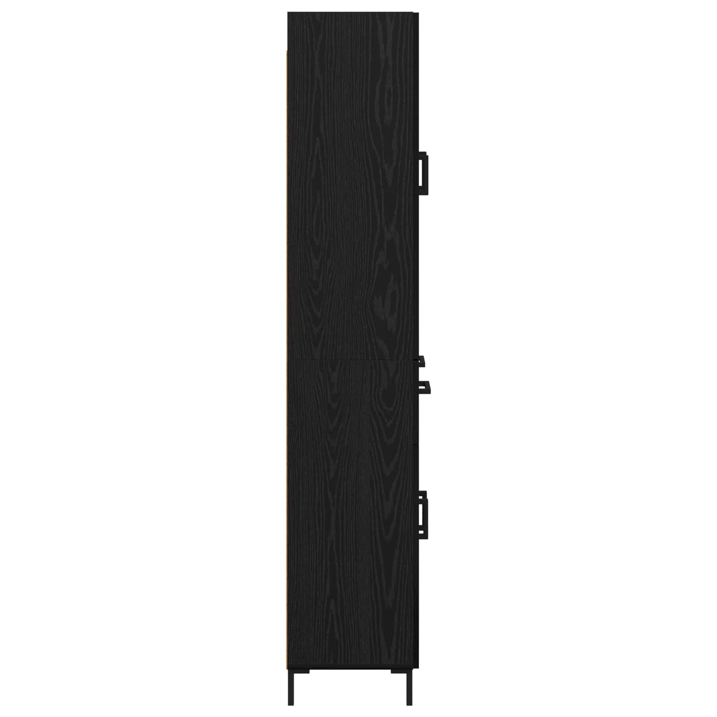 Høyskap Veggmontert Svart Eik 69,5 x 34 x 180 cm Konstruert tre