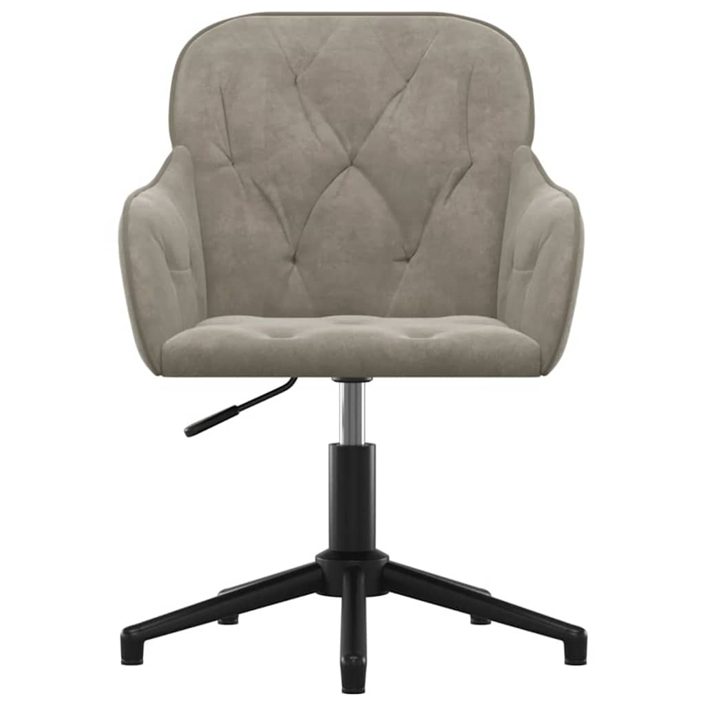 Kontorstol Lysegrå 56 x 61,5 x 72 cm Fløyel