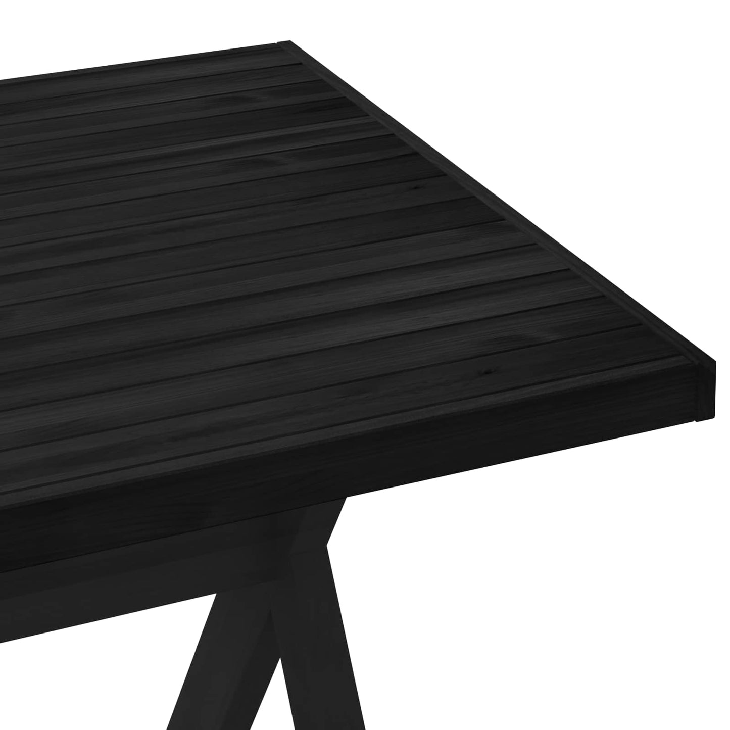 Spisebord NOAIN 160 cm Heltre furu Svart Rektangulær