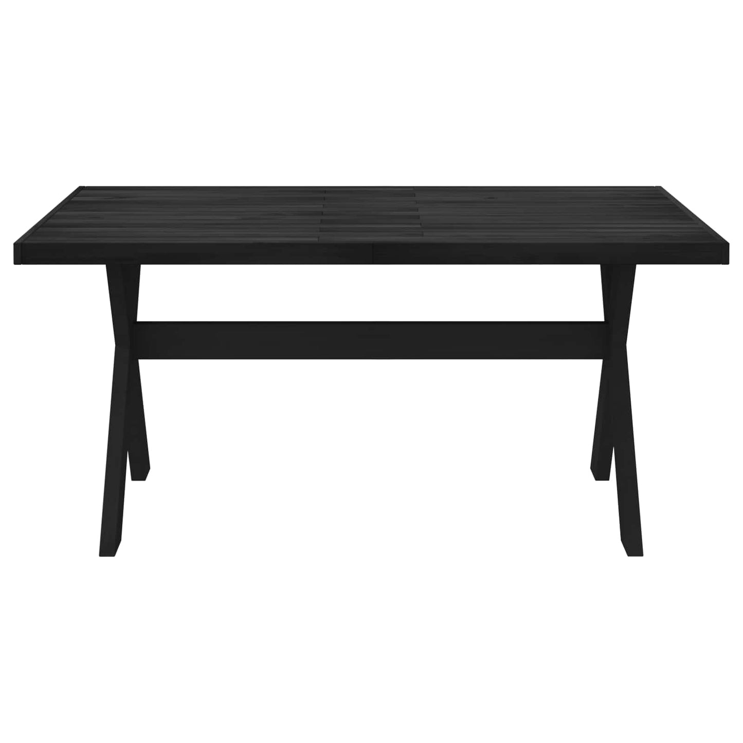 Spisebord NOAIN 160 cm Heltre furu Svart Rektangulær