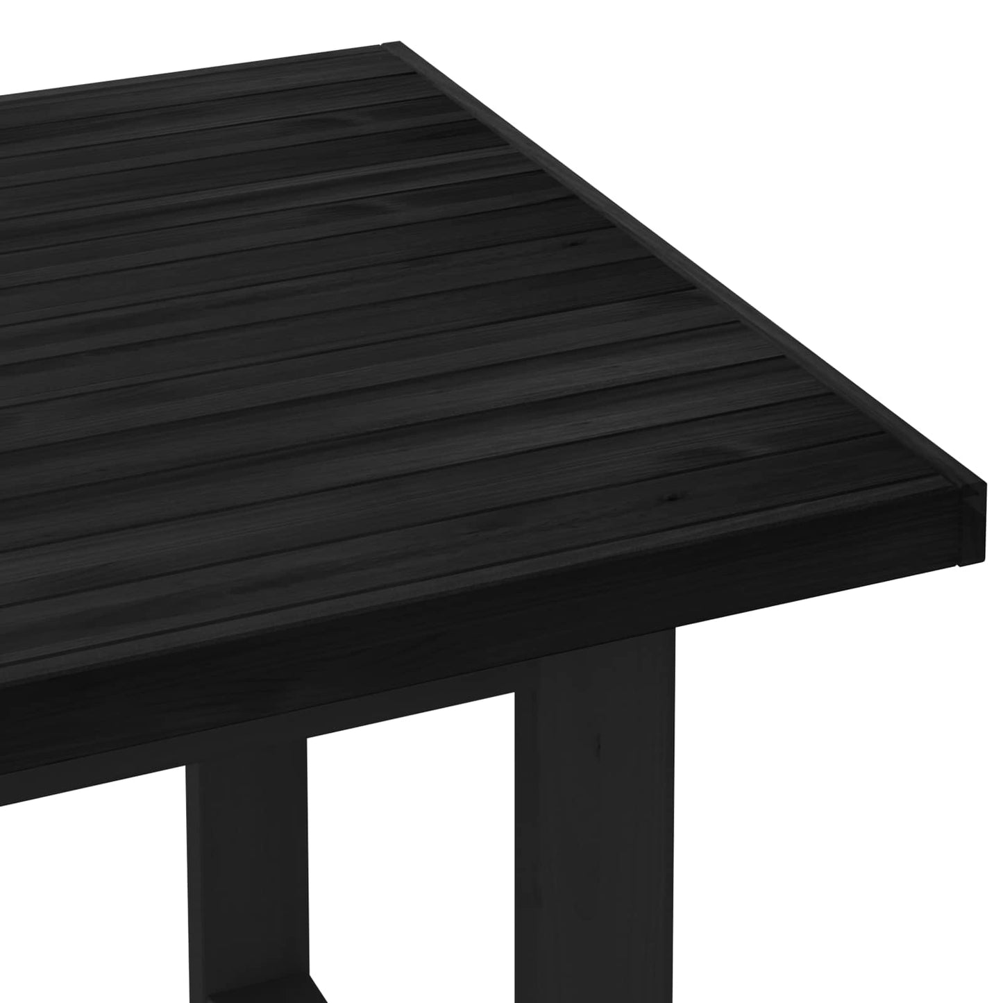 Spisebord NOAIN 160 cm Heltre furu Svart Rektangulær