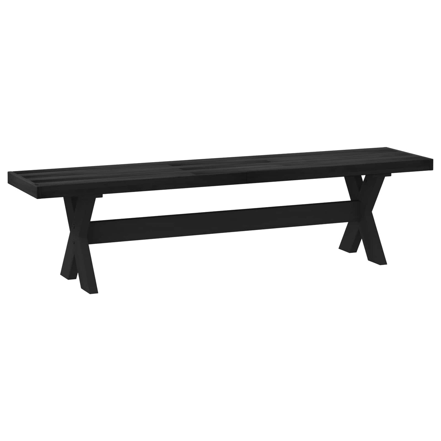 Spisebenk NOAIN 180 x 41 x 45 cm Massiv furu Svart