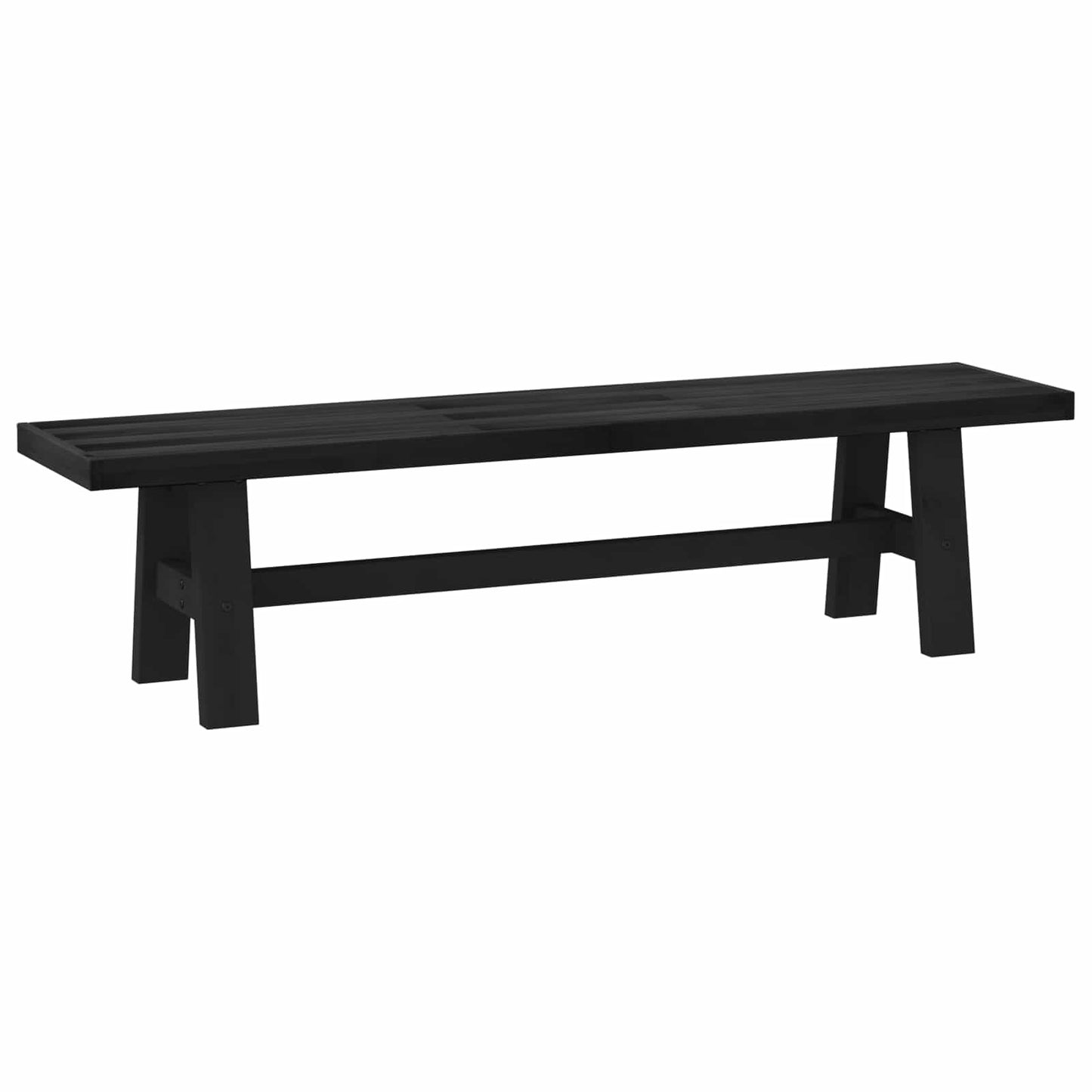 Spisebenk NOAIN 160 x 41 x 45 cm Massiv furu Svart