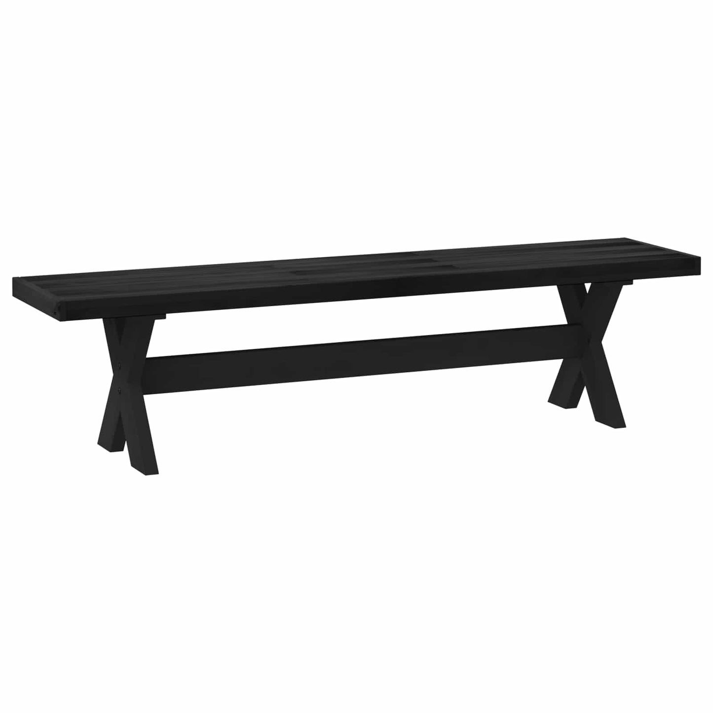 Spisebenk NOAIN 160 x 41 x 45 cm Massiv furu Svart
