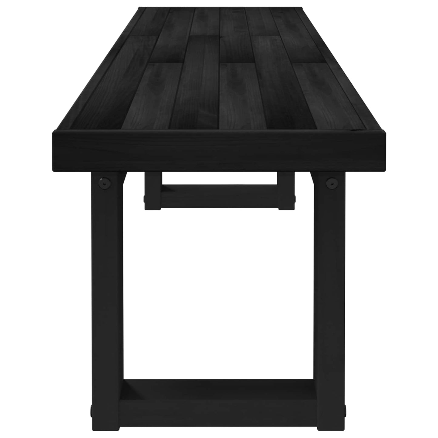 Spisebenk NOAIN 160 x 41 x 45 cm Massiv furu Svart